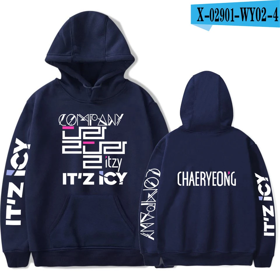 ITZY Hoodie Sweatshirt Exclusive Sweatshirt Women Fashion Harajuku Autumn And Winter Hot Hoodies Women XXS-4XL - Цвет: 4