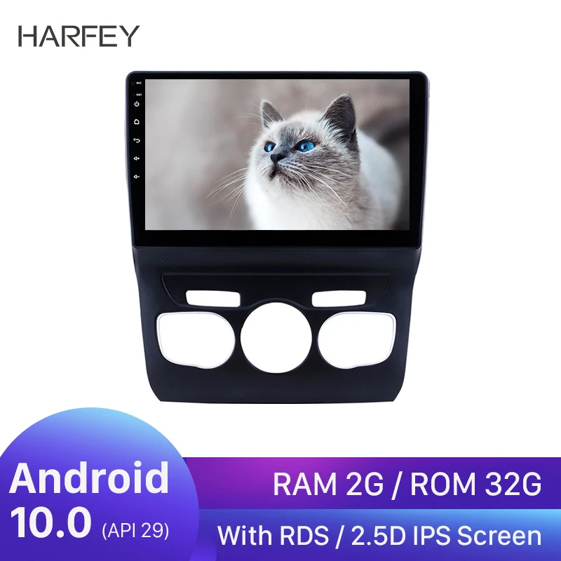 

Harfey 10.1" API 29 GPS Car Radio Multimedia Player Android 8.1/9.0/10.0 For Citroen C4 2013 2014-2016 Head Unit Support RDS DVR