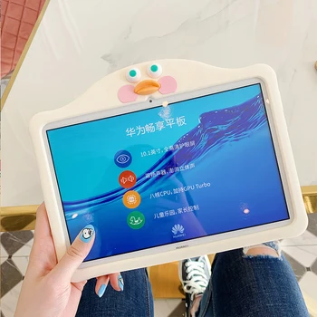 

For Huawei Mediapad M3 8.4" Cartoon duck silicone case cover BTV-DL09 W09 Tablet cute anti-knock soft holder protector