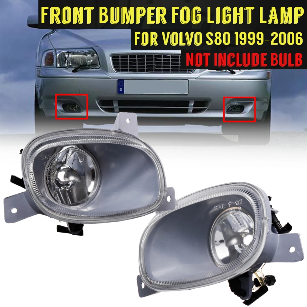 Front Fog Lamp Volvo S80 Series 1999 to 2006 Left 