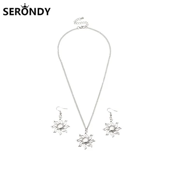 

Sun Flower Punk Pendant Necklace For Women Jewelry Collares Friends Chains Girl Novel Accessories Aesthetics Suspension XL10240