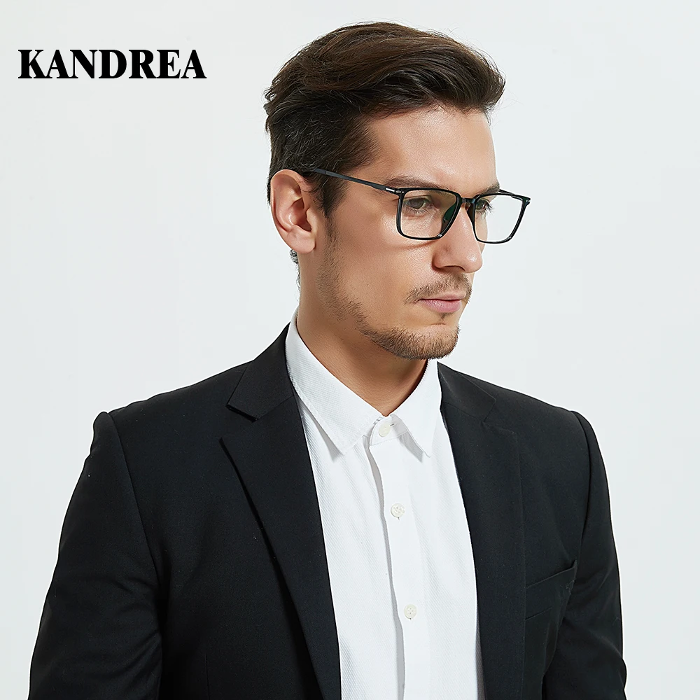 Kandrea, мужские очки, оправа, Классическая, атмосферная, зауженная, черная оправа для очков