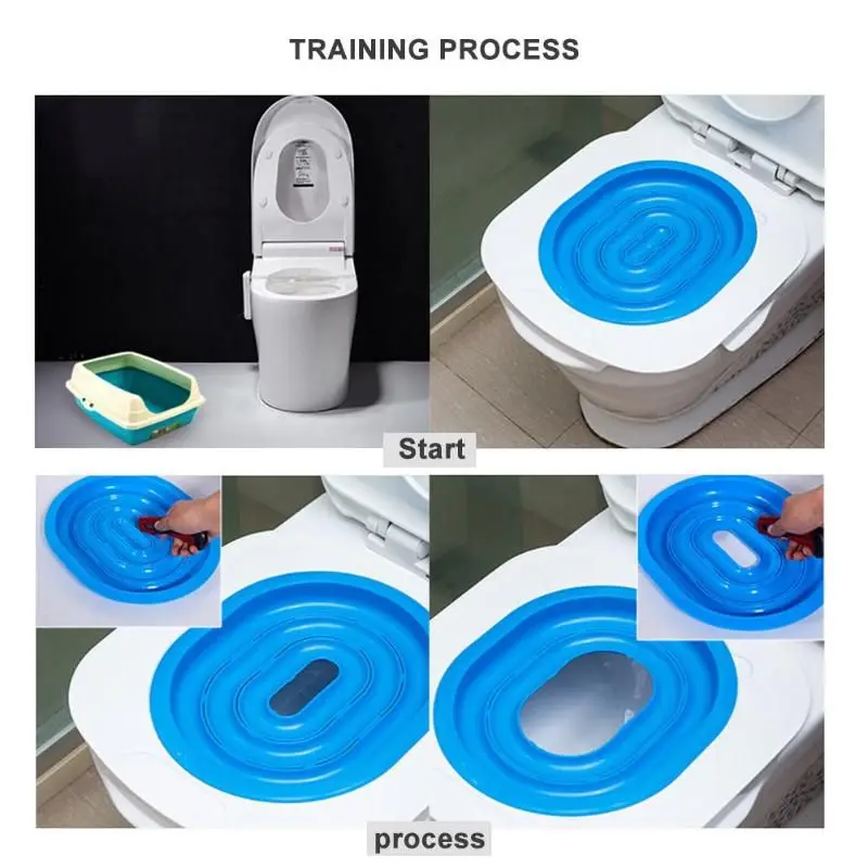 Пластиковый набор для обучения кошачьему туалету, коробка для туалета, коврик для кошачьего туалета, тренировочный туалет, товары для чистки домашних животных