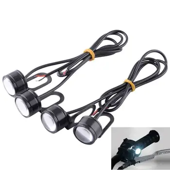 

2pc Motorcycle Lights Motorcycle Eagle Eye Light White LED Handlebar Spotlight Headlight Driving Light Fog Lamp Turn Signal