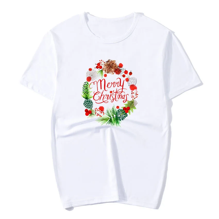 

Fashion Merry Christmas Women T-shirt Harajuku Hipster Short Sleeve Tee Shirt Femme Casual Graphic Tops Street Aesthetic Clothes