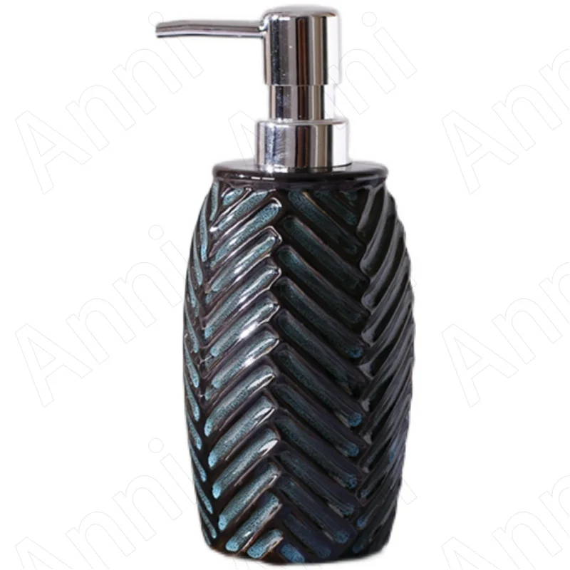 

Керамический дозатор мыла для рук, креативный рельефный диспенсер для мыла в скандинавском стиле, современная бытовая бутылка для шампуня, аксессуары для ванной комнаты