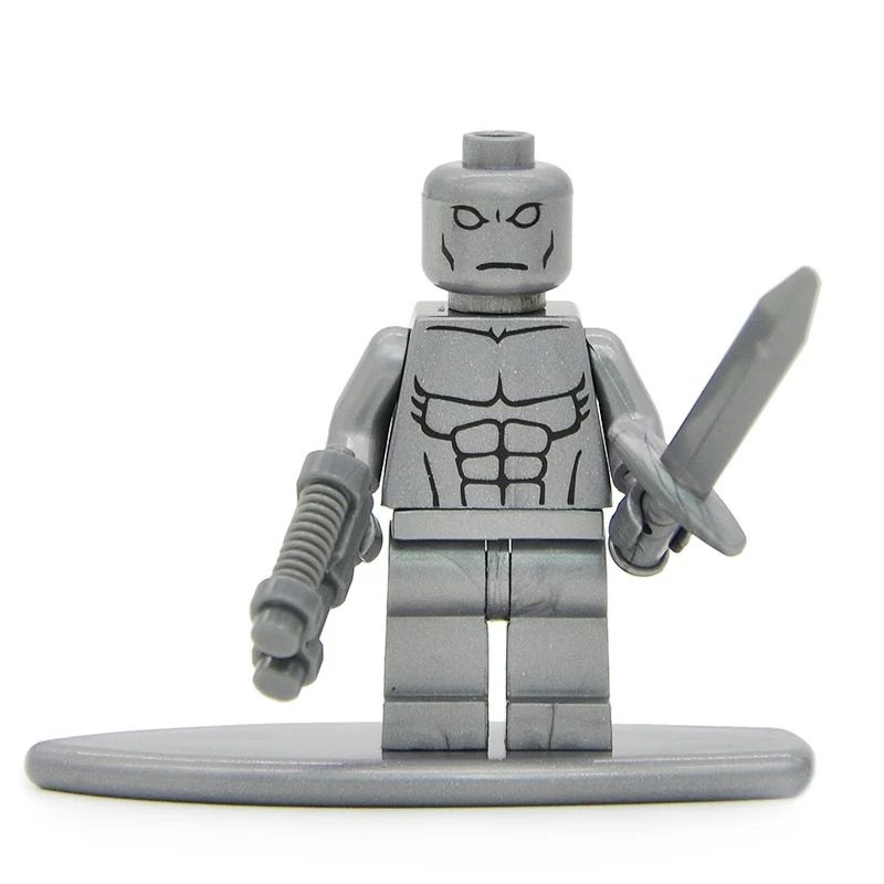 Silver Surfer Один супер герой X-men фигурка Темный Феникс колоссус сентинель здание Psylocke Iceman белая королева Блоки Модель Кирпичи Игрушка - Цвет: Silver Surfer