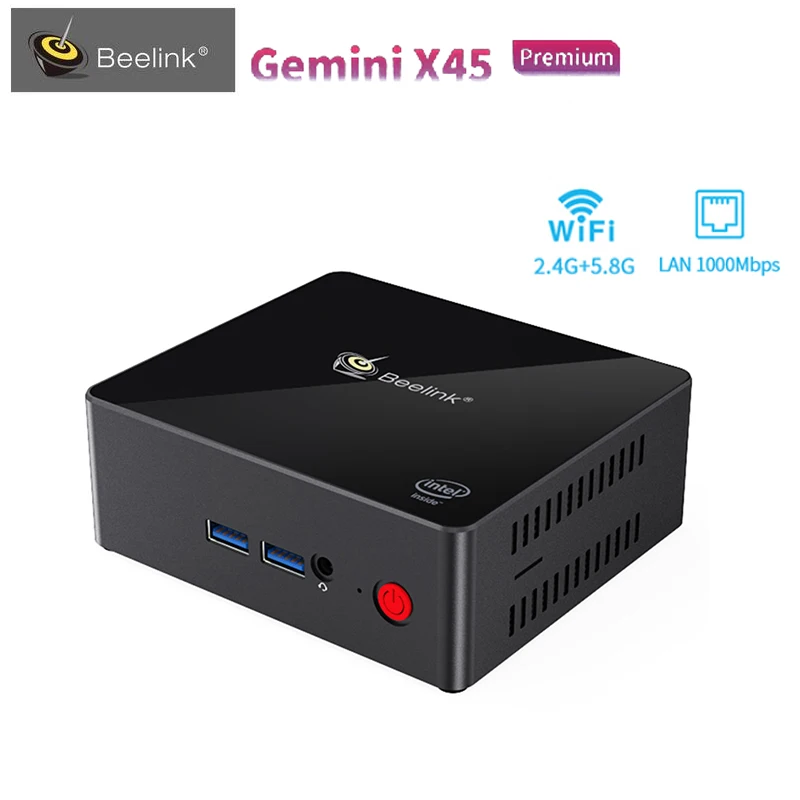 Beelink Gemini X45 Мини ПК Intel GEMINI LAKE J4105 UHD графика 600 1000 Мбит/с 8 Гб + 128/512 Поддержка 4K 2 4 ГГц 5