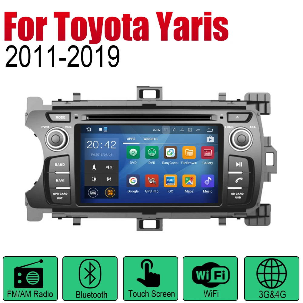 Автомобильный DVD плеер ZaiXi GPS навигация для Toyota Yaris 2011 ~ 2019 Автомобильная