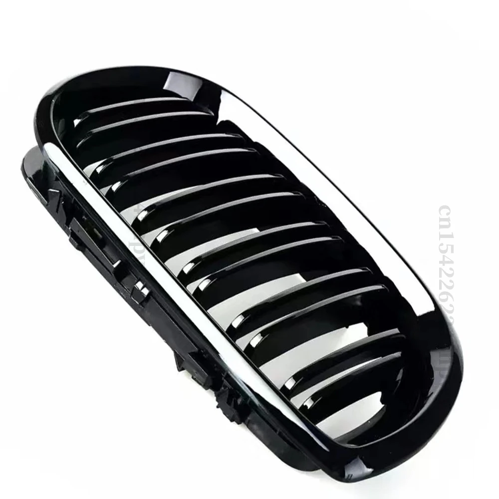 For BMW E46 4 Door 4D 3 Series 2002 2003 2004 2005 318i 320i 325i 330i Grillles Gloss Black Front Kidney Double Slat Grill