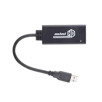 

Mini USB3.0 to HDMI HD Converter Conversion Line Adapter with Audio for Computer USB Adapter Converter