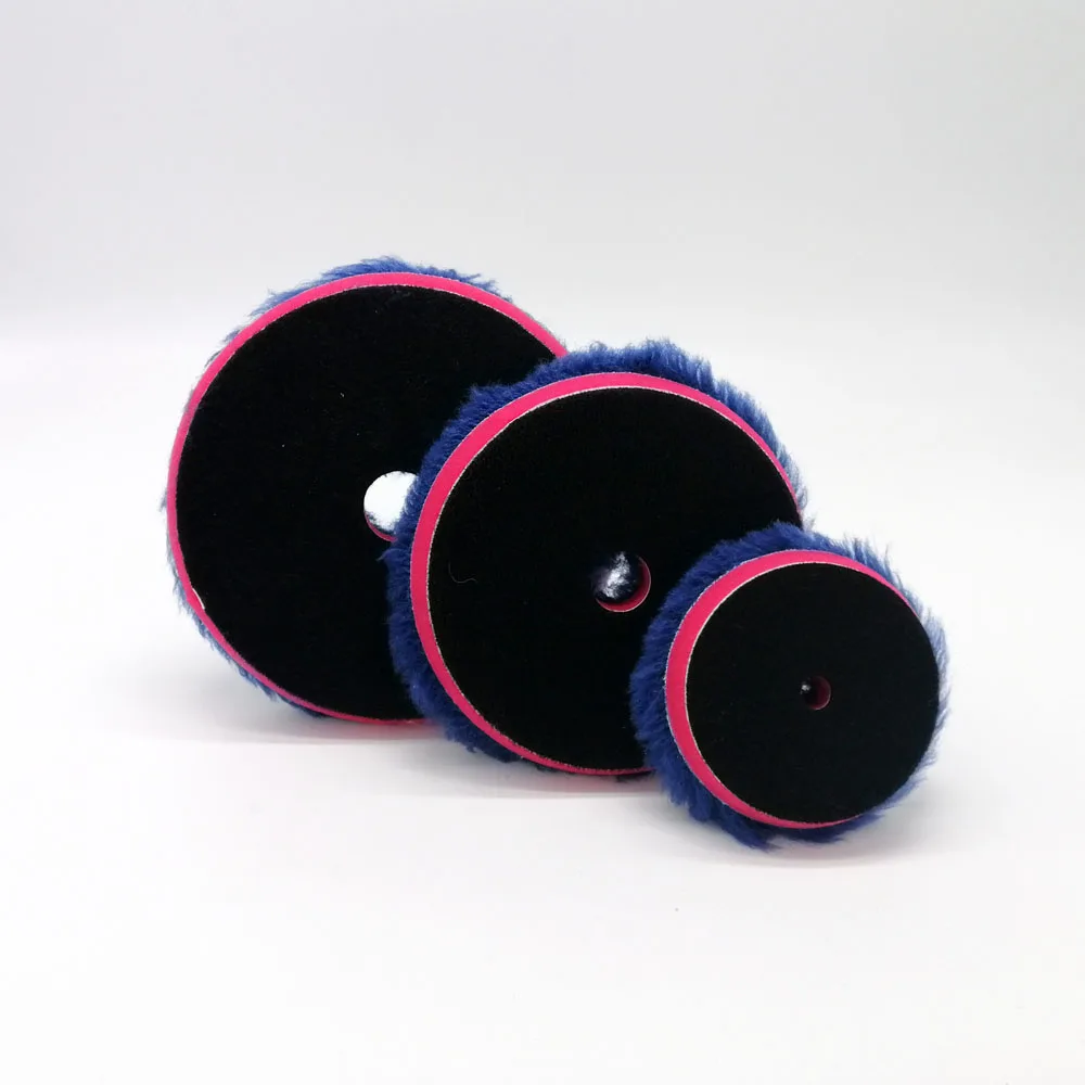 3/5/6inch Wool Pad for DA Polisher Self-adhesive Polishing Pad Pong Hair Purple Woolen Wheel Polish Scratch Repair