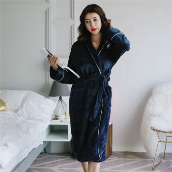 

Women Soft Sleepwear Coral Fleece Nightgown Winter Night Dress Flannel Home Clothing Soft Pajamas Intimate Lingerie Homewear