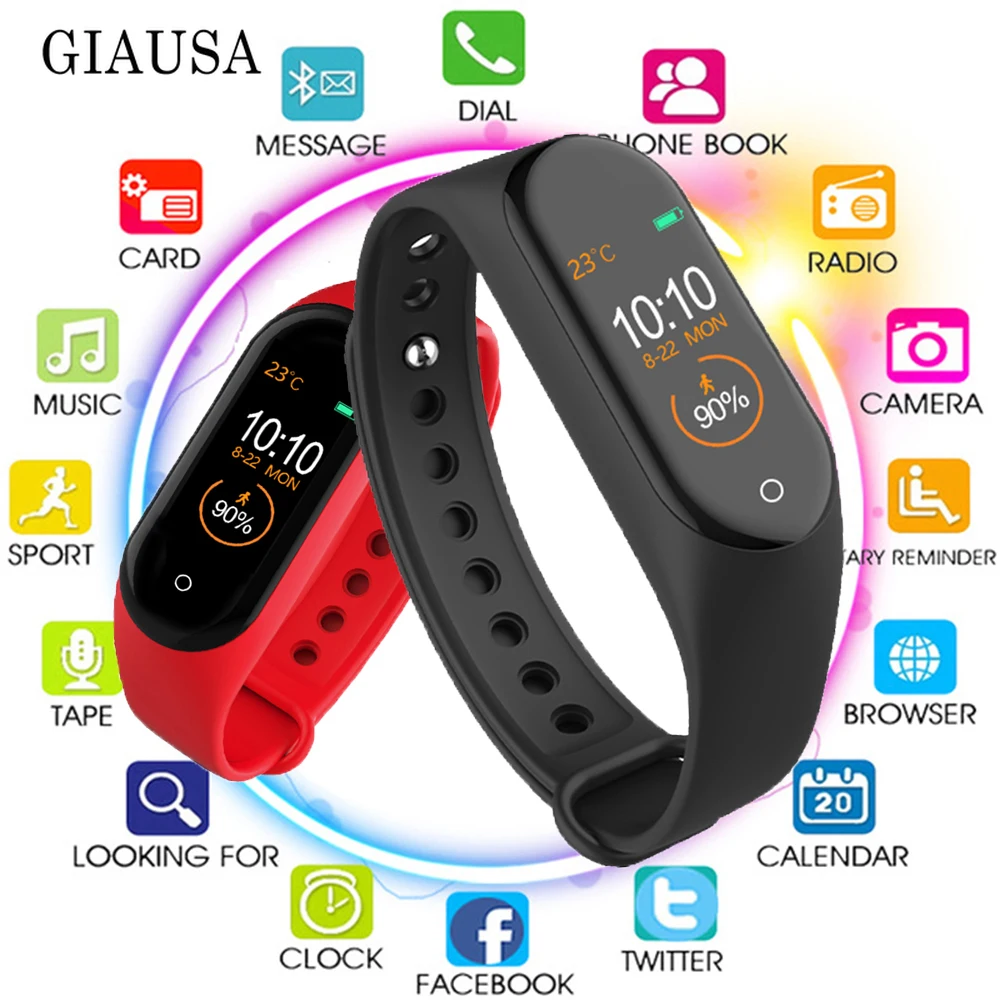 Smart Band Heart Rate Blood Pressure Monitor High Brightness Colorful Screen Bracelet Wristband Notification PK Y5 | Электроника