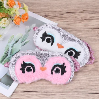 

Soft Plush Penguin Paillette Sleep Eye Mask Cover Cute Eyeshade Ice Compress Hot Compress Eye Mask