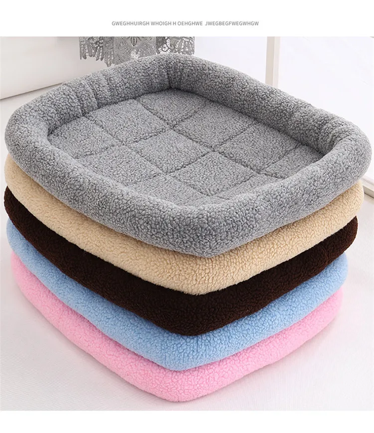 

Super Soft Pet Bed Kennel Dog Round Cat Winter Warm Sleeping Bag Long Plush Puppy Cushion Mat Portable Cat Supplies