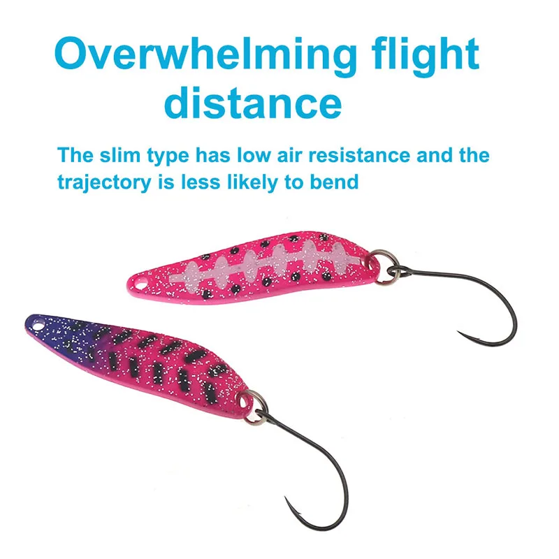 HISTOLURE-7g 메탈 스푼 싱글 후크 인공 하드 베이트, 45mm 송어 스피너 스팽글 낚시 루어 낚시 태클