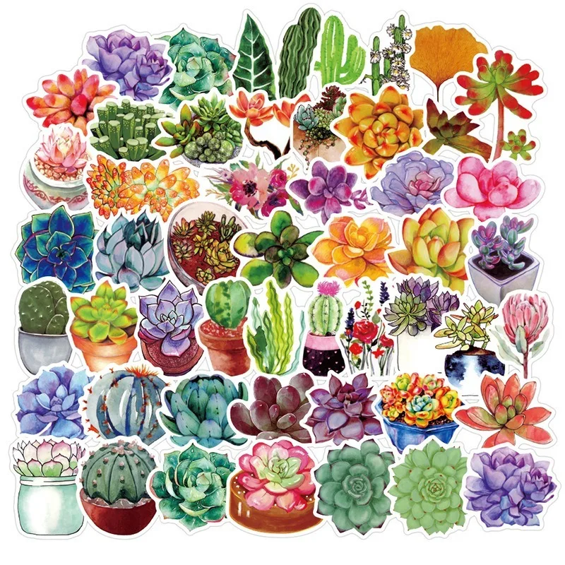 

50Pcs Cactus Mini Paper Sticker Decoration Stickers DIY for Craft Diary Scrapbooking Planner Kawaii Label Sticker Free Shipping