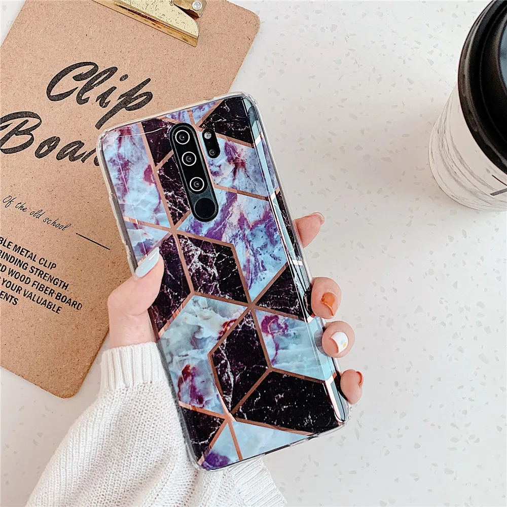 Мраморный чехол для Xiaomi Redmi Note 8 7 6 5 Pro, мягкий геометрический силиконовый чехол для телефона Xiomi Redmi Note 8 7 6 5 Global Funda