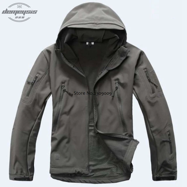grey jacket Военная форма, камуфляжный костюм, ветронепроницаемые теплые армейские куртки для мужчин и женщин, походная охотничья куртка, тактические тренировочные штаны - Цвет: grey jacket