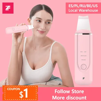 

InFace Ultrasonic Ion Cleansing Instrument Massage Skin Scrubber Peeling Shovel Cleaner Acne Blackhead Remover