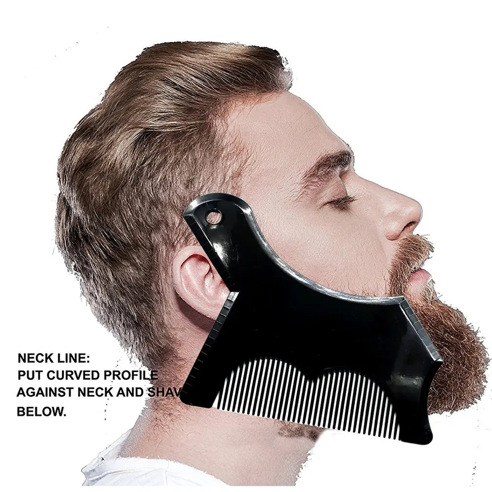 Men Beard Shaping Styling Template Comb Men'Smoustache Pattern Beards Combs Beauty Tool For Hair Beard Trim Templates