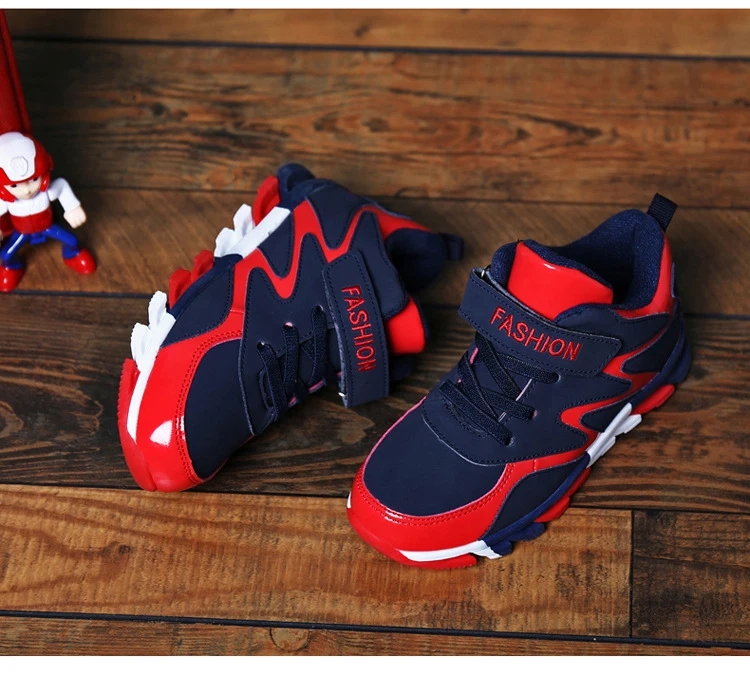 Children's Sport Shoes Plus Velvet Warm Cotton Running Shoes for Boys Fashion Winter Boots Kids Girl Leather Boots Boys Sneakers