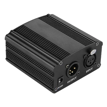 

1CH 48V Phantom Power Supply for BM 800 Condenser Miniphone Studio Recording Karaoke Supply Equipment US Plug