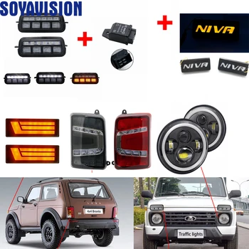 

2020 For Lada Niva 4X4 1995 LED DRL lights with Running Turn Signal Function Accessories Car Styling led Turning Lamp