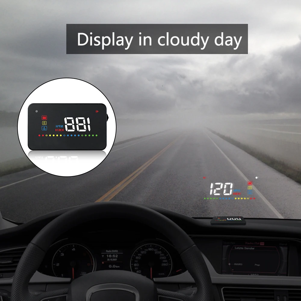 Автомобильный Универсальный Obd2 дисплей на лобовое стекло проекция Hud Авто A200 Цифровые автомобильные принадлежности для спидометра