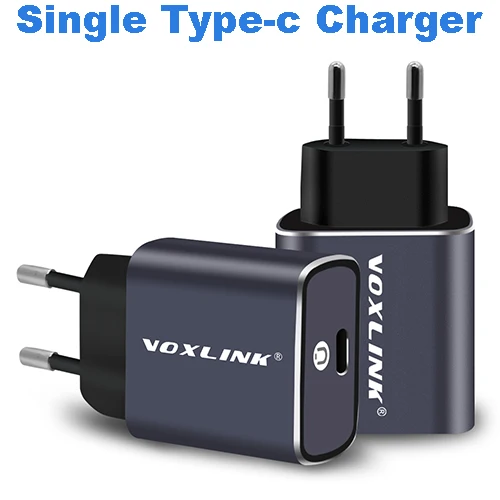 Dark gray Charger EU VOXLINK 18 Вт Быстрая зарядка usb type-c QC3.0 настенное/дорожное USB-C зарядное устройство для iPhone x xs xr 8 Plus samsung S9 Xiaomi mi8 huawei p30 LG - Тип штекера: Dark gray Charger EU