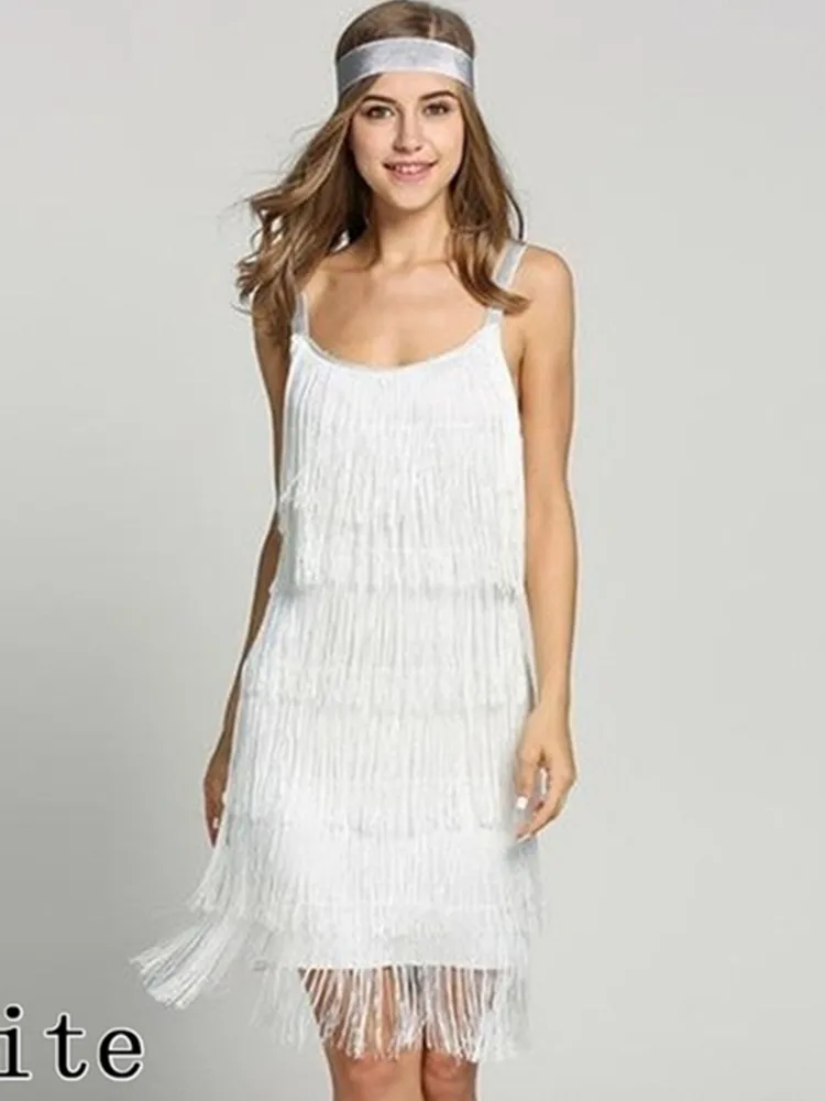Sexy Dress Women Summer Vestidos Fringe Spaghetti Strap Women Party Dresses Sleeveless Beach Dress for Ladies Black Clubwear (3)
