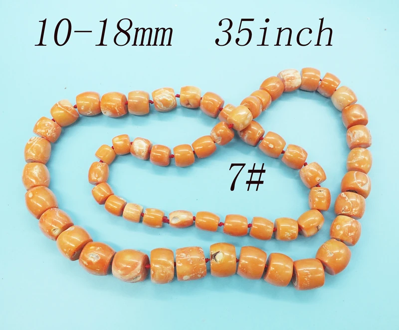 Месте! Классическое натуральное оранжевое коралловое ожерелье. Африка, Нигерия, мужчины, свадебные ювелирные изделия ожерелье - Окраска металла: 35inch