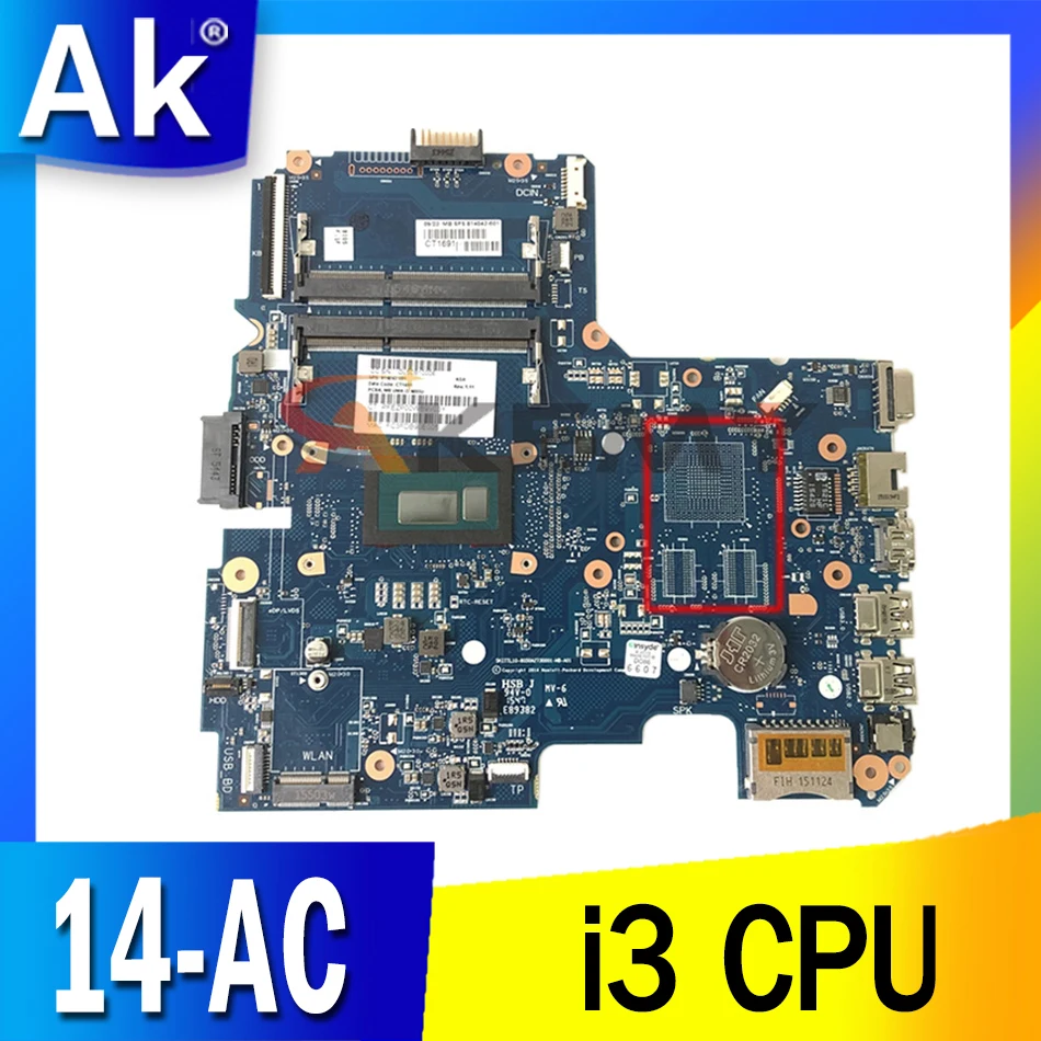 SKITTL10-6050A2730001-MB-A01 для HP 14-AC 240 G4 материнская плата ноутбука с процессором i3 DDR3L 100%