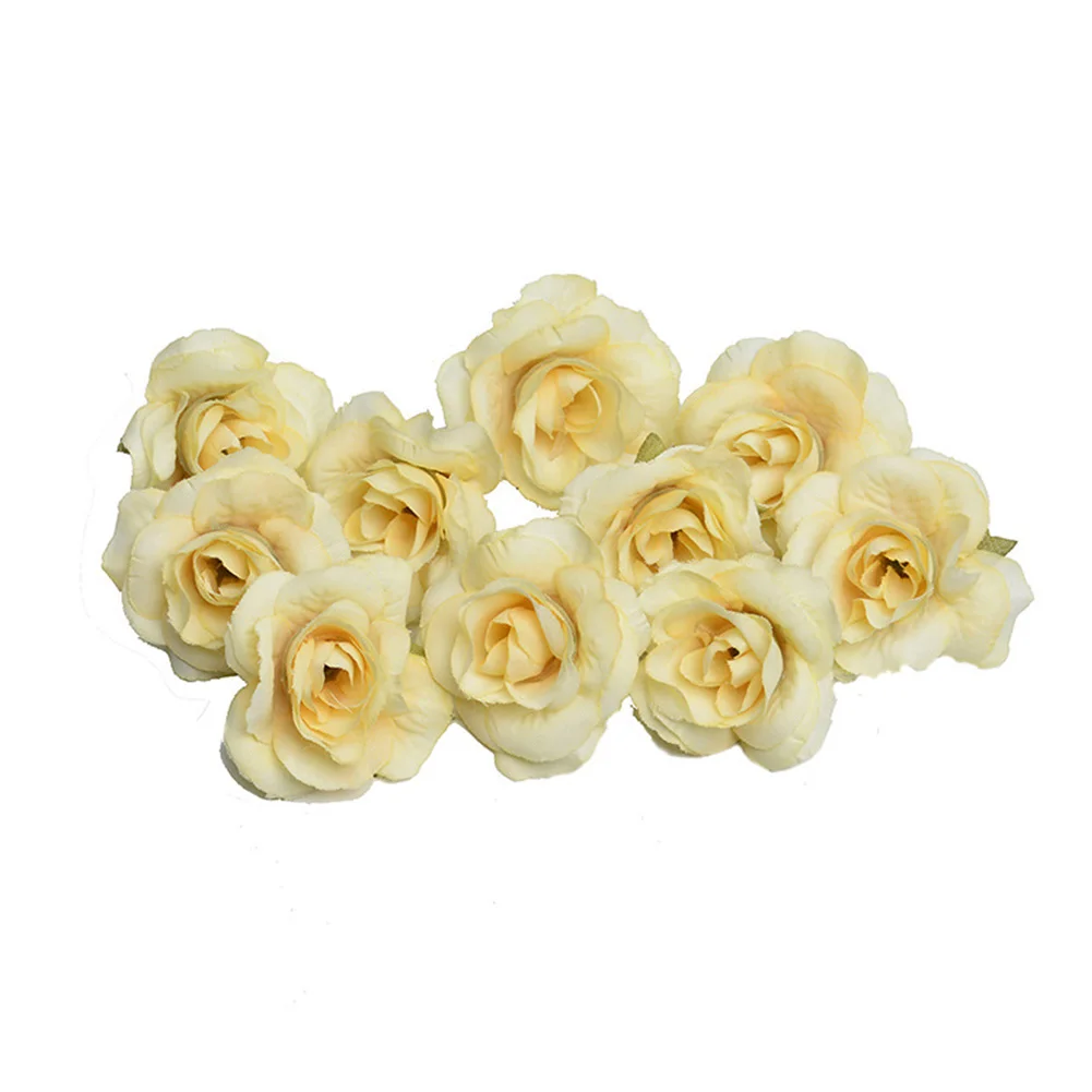 50pcs Cloth Lightweight Craft Artificial Flower Head Mini Wedding Decoration Portable Reusable Fake Rose DIY Floral Party Home | Дом и сад