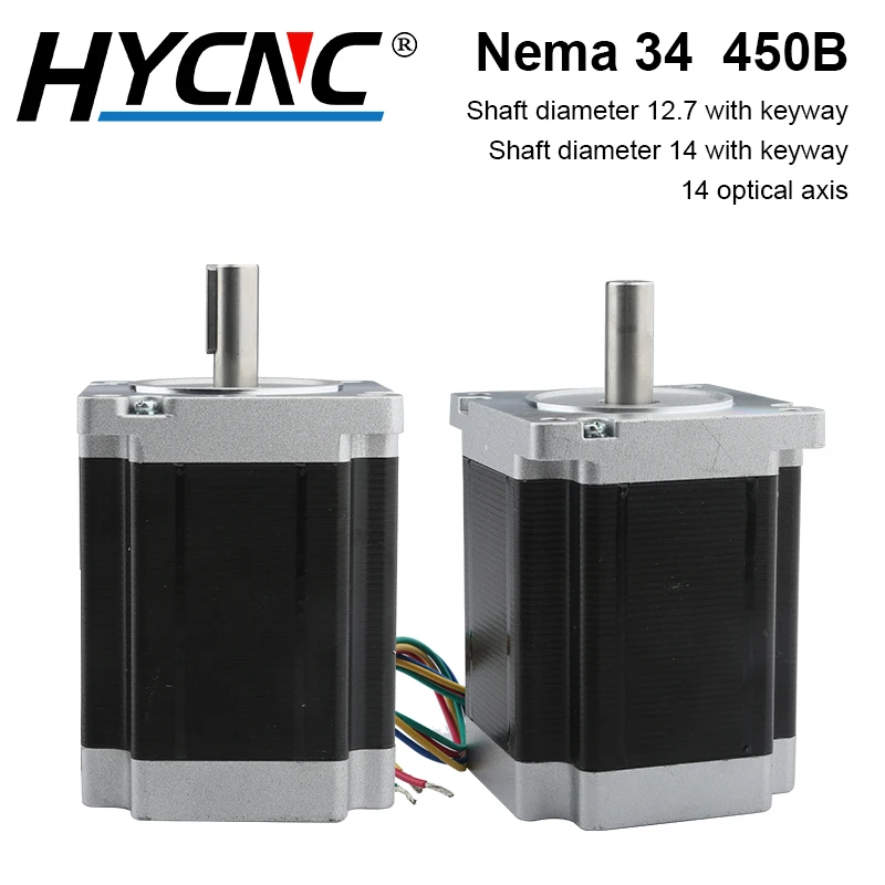 Nema 34 ACT Stepper Motor 4-Wire 2-Phase Motor 6.5N 12.5N 24.5N Torque CNC Milling Machine Woodworking Engraving Motor