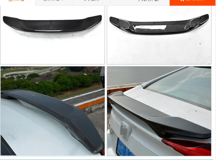 Подходит для HONDA CIVIC 10 gen углеродного волокна задний спойлер крыло