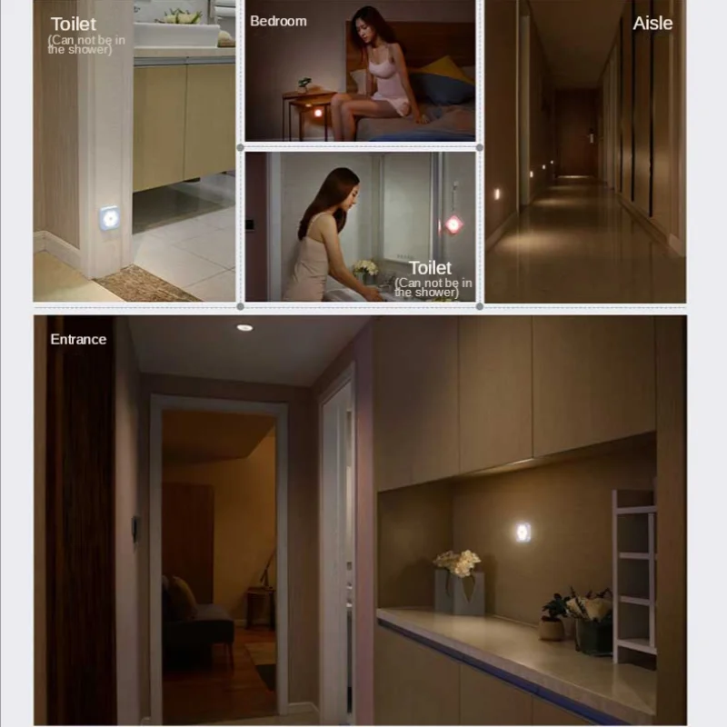 OPPLE Floral Smart  Night Lamp Motion Sensor Magnetic Mini Portable Bedroom Wardrobe Led Light Anime Home Room Decoration Setup