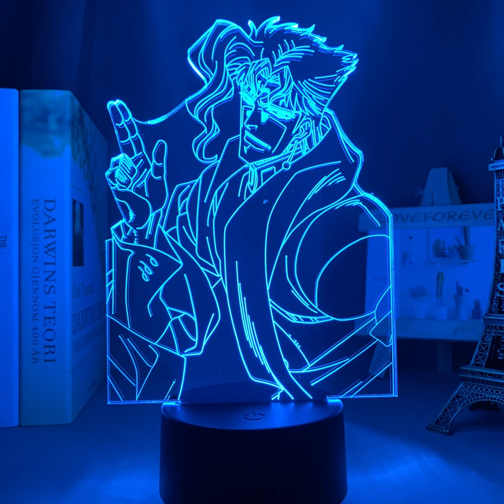3d светильник JoJo по мотивам аниме Невероятные приключения ламсветильник для
