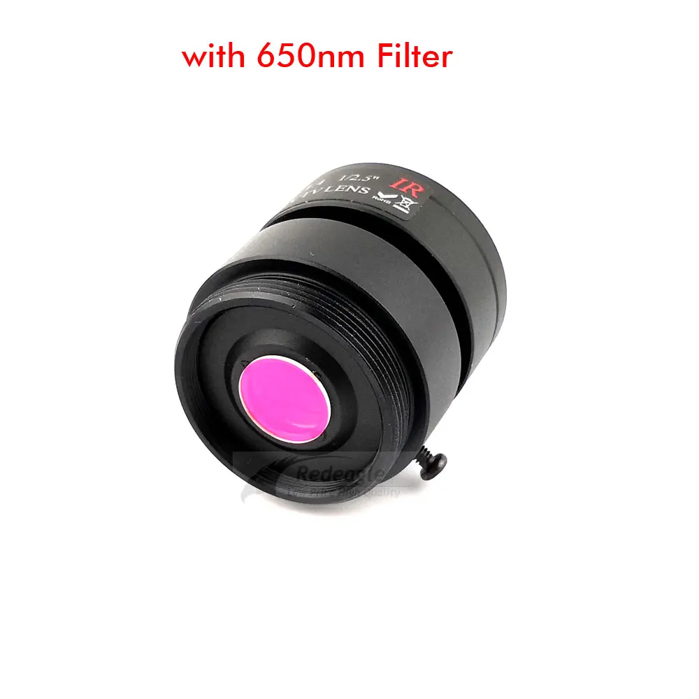 Industrial 3.0MP 4mm 6mm CS Mount CCTV Lens with 650nm IR Filter camera lens
