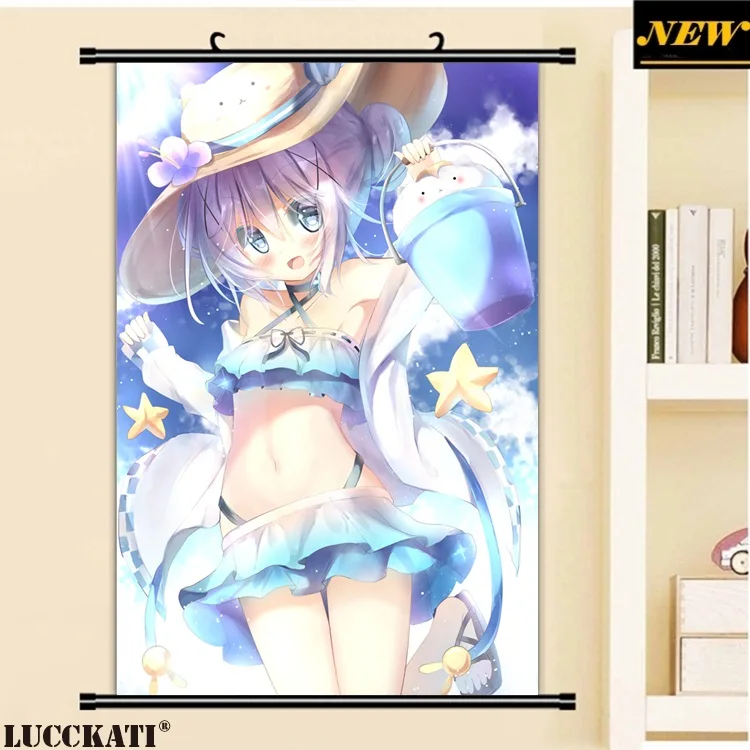 40X60 см, Gochiusa Gochuumon wa Usagi Desu ka Rabbit, сексуальная лоли, мультфильм, аниме картинка, настенная прокрутка, холст, живопись, плакат