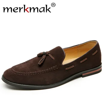 

Merkmak Men Casual Shoes Brand 2020 Italian Men Loafers Moccasins Breathable Slip on 5 Colors Driving Shoes Plus Size 38-46