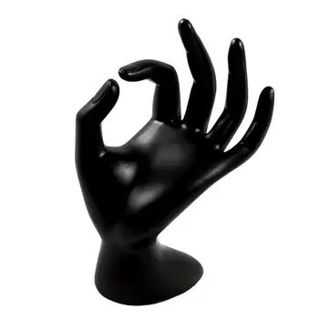 

Black Resin OK Hand Ring Jewelry Display Holder Stand Organizer