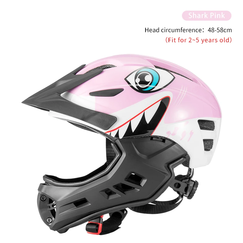 Shark Pink ROCKBROS велосипедный шлем, шлем для лыжного велосипеда, цельный дышащий, ультралегкий, цельный, с полным покрытием, съемный, детский, спортивный - Цвет: Shark Pink