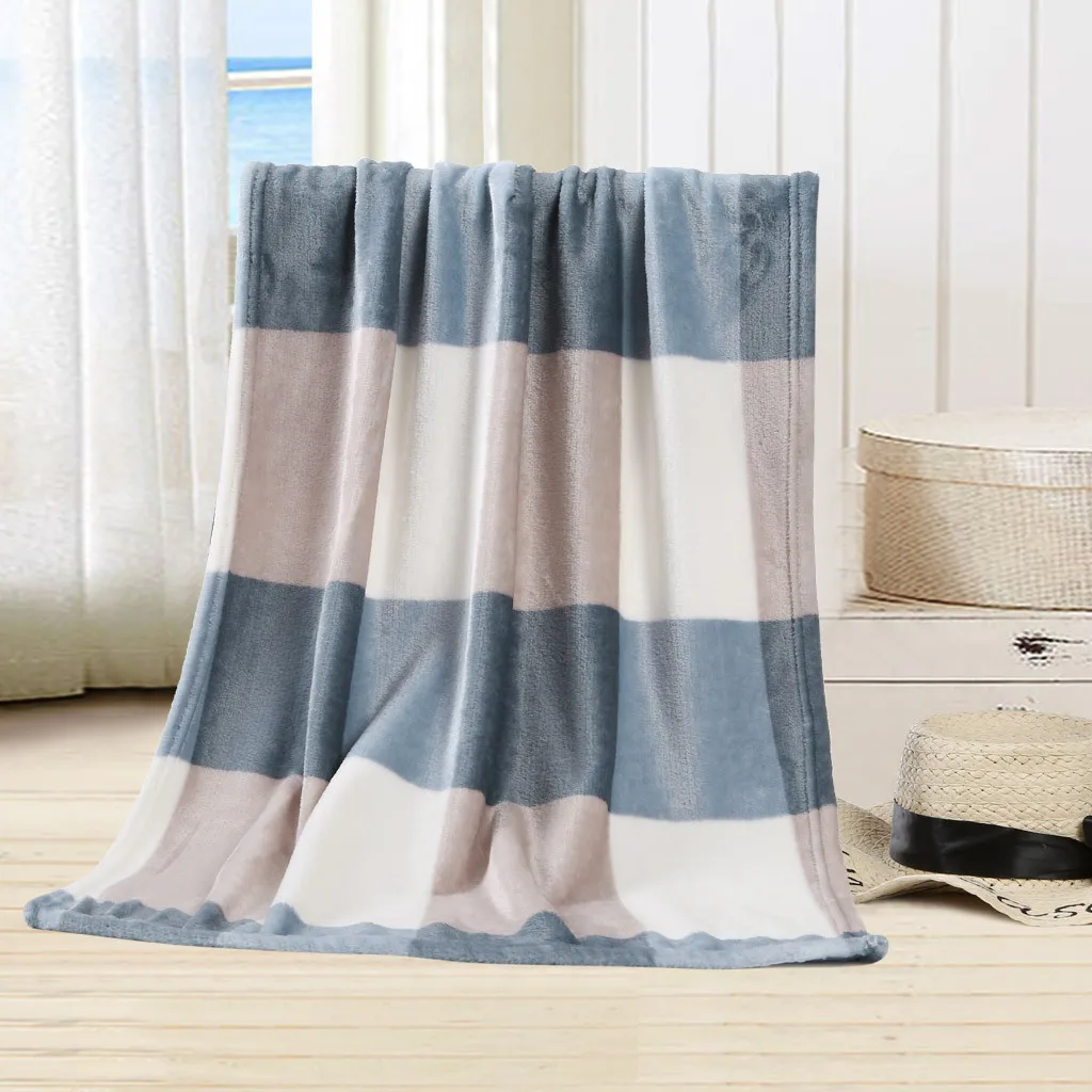 1 шт. высокое качество одеяло 70*100 см супер мягкое теплое однотонное теплое микро плюшевое Флисовое одеяло плед диван постельные принадлежности - Цвет: 4