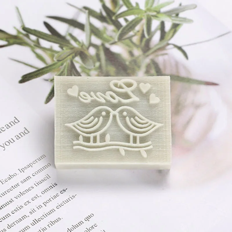 Handmade Soap Stamp, DIY, Natural Acrylic, Organic, Decorative, Making Chapter, Angel, Birds, Dove, Animal Pattern