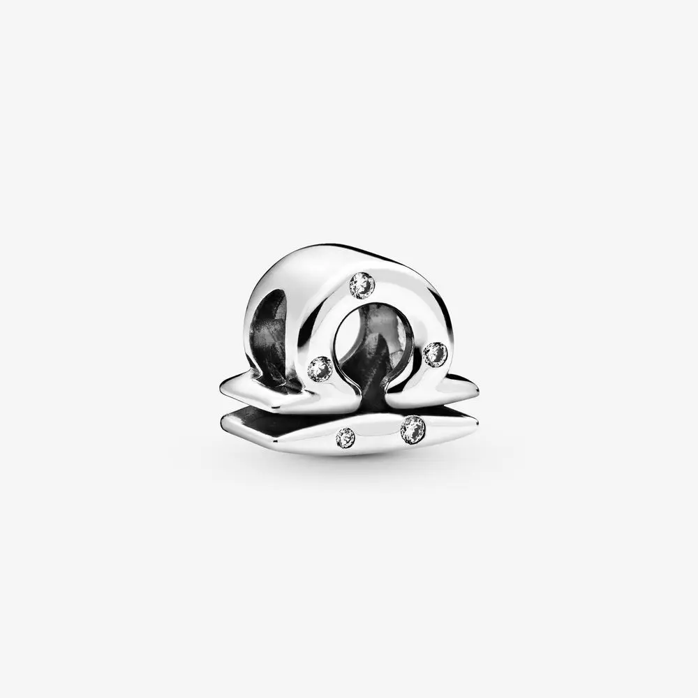 Little DIY Gift 925 Sterling Silver Sparkling Libra Zodiac Charmfit Original Pandora Bracelets Jewelry Women | Украшения и