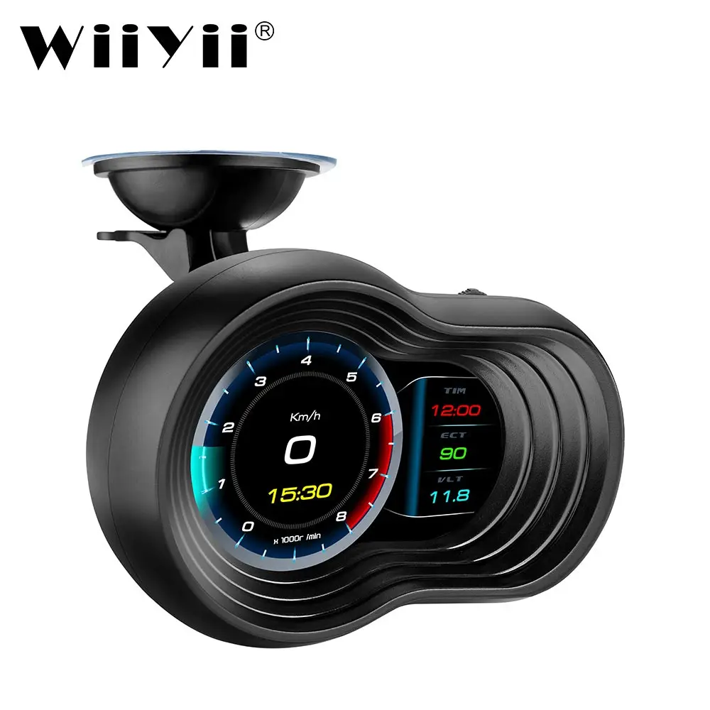 New F9 HUD OBD2 Head Up Display car GPS gauge navigation Digital Speedometer Projector Turbo Oil Temp car Electronic computer