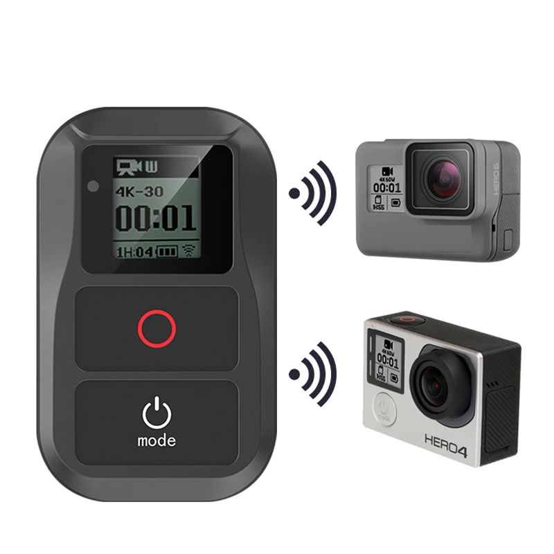 Waterproof Wireless WiFi Remote for Gopro Hero 7 6 5 4 Session Go Pro 5 6 3+ Smart Remote Control Charging Cable Kits