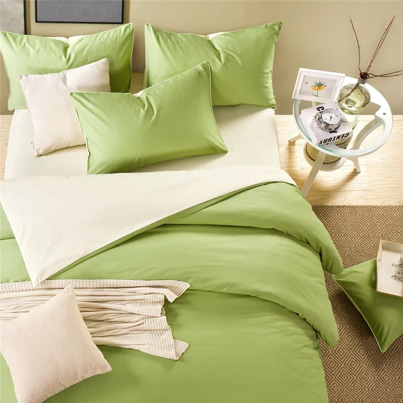 

Cotton Quilt Cover Quilt Two-Piece Set Personality American-Style Solid Color Bed Sheet Three-Piece Bed Hotel Double Denim